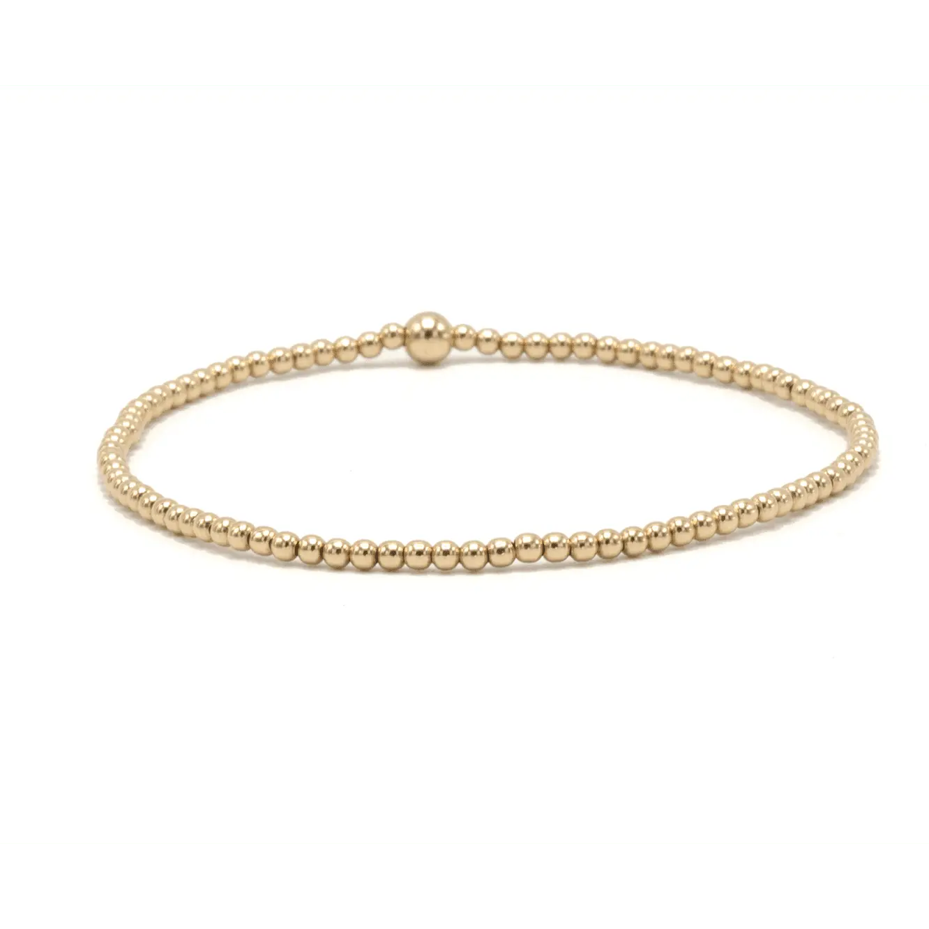 Karma Single Bead Gold Filled Bracelet-Erin Gray