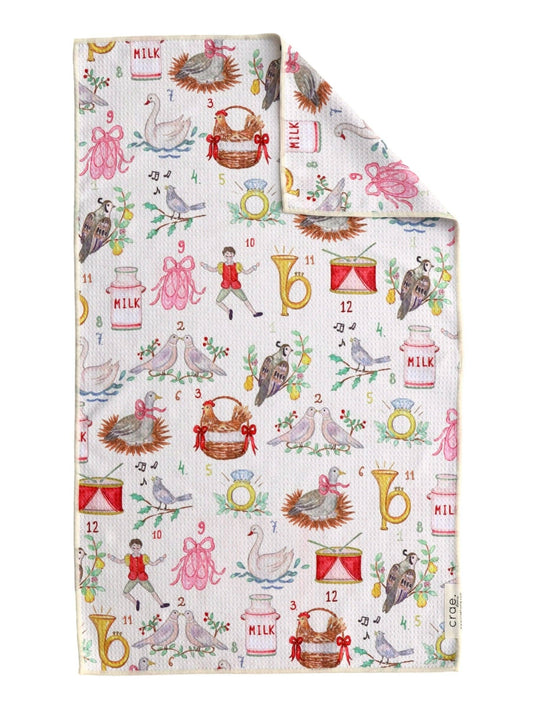 Partridge in a Pear Tree: Double-Sided Hand Towel
