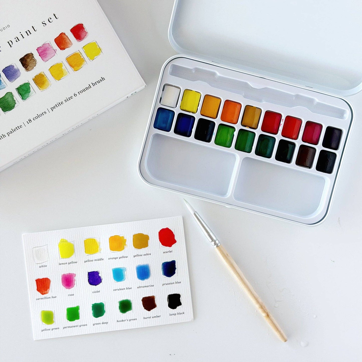 Watercolor Paint Set with Brush