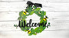 "Welcome" Magnetic Word w/ Greenery