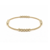 The Hamptons 2x4 14k Gold filled Beaded Bracelet: 7"