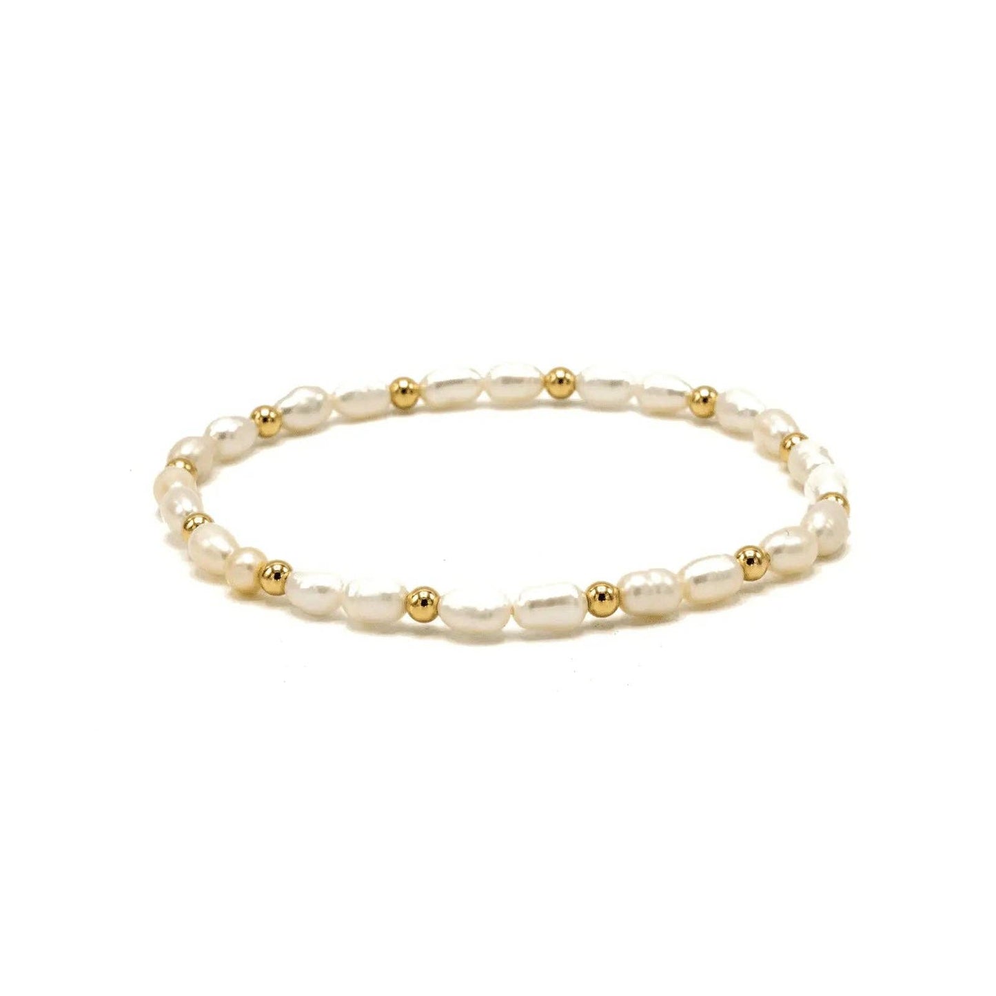 Rice Pearl Bracelet-Erin Grey