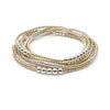The Hamptons Alloy Gold filled with Sterling Beaded Bracelet-Erin Gray