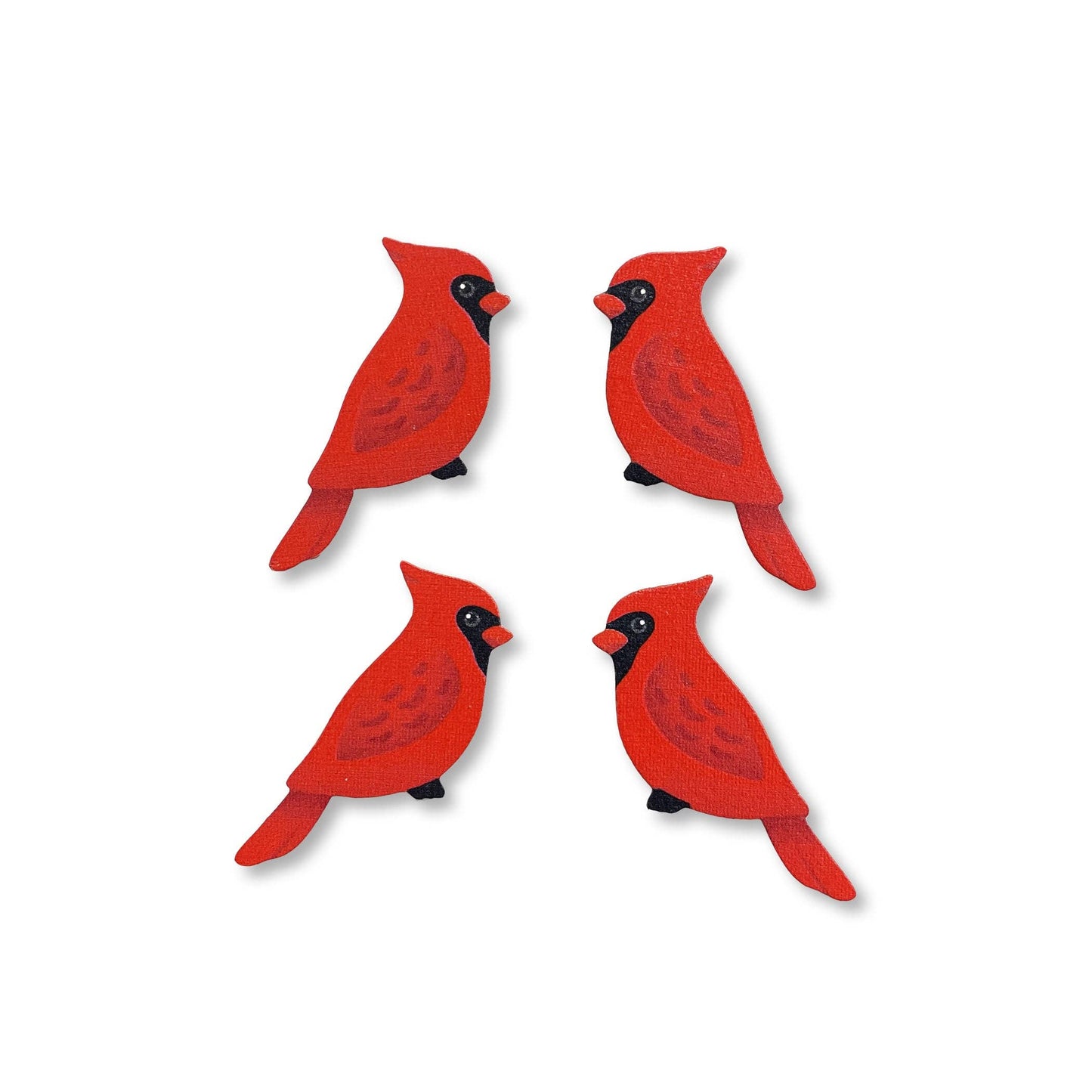 Cardinal Magnets S/4, Holiday Decor