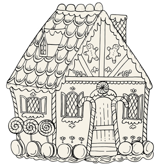 Coloring Gingerbread House Placemat-Hester & Cook