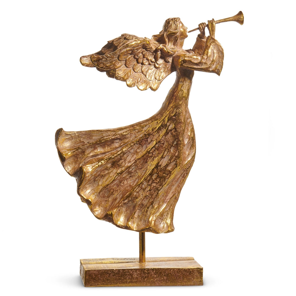 Gold Angel with Trumpet