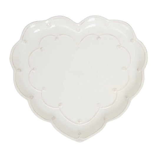 Whitewash Heart Platter-Juliska