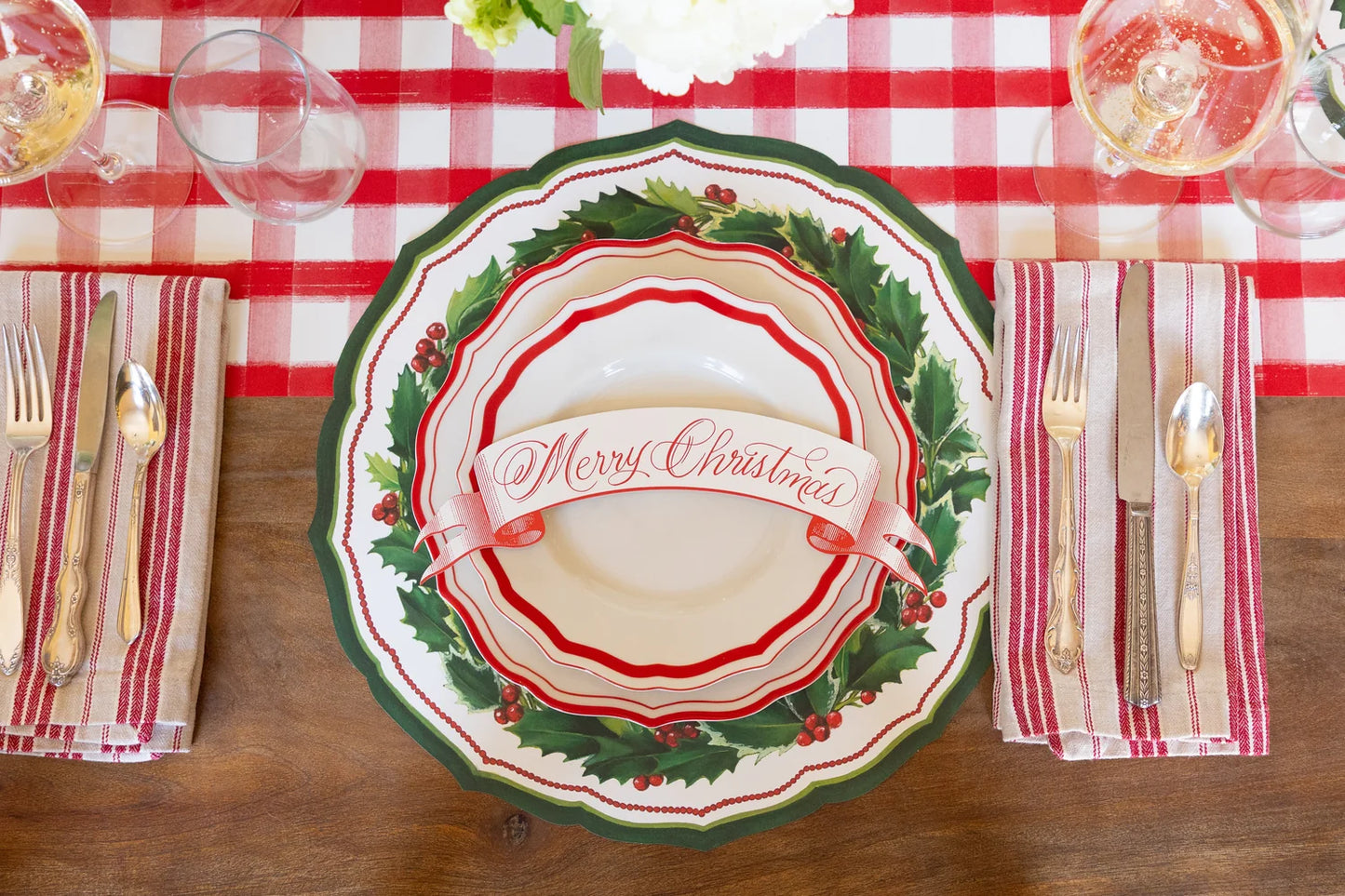 Holiday Holly China Placemat-Hester & Cook