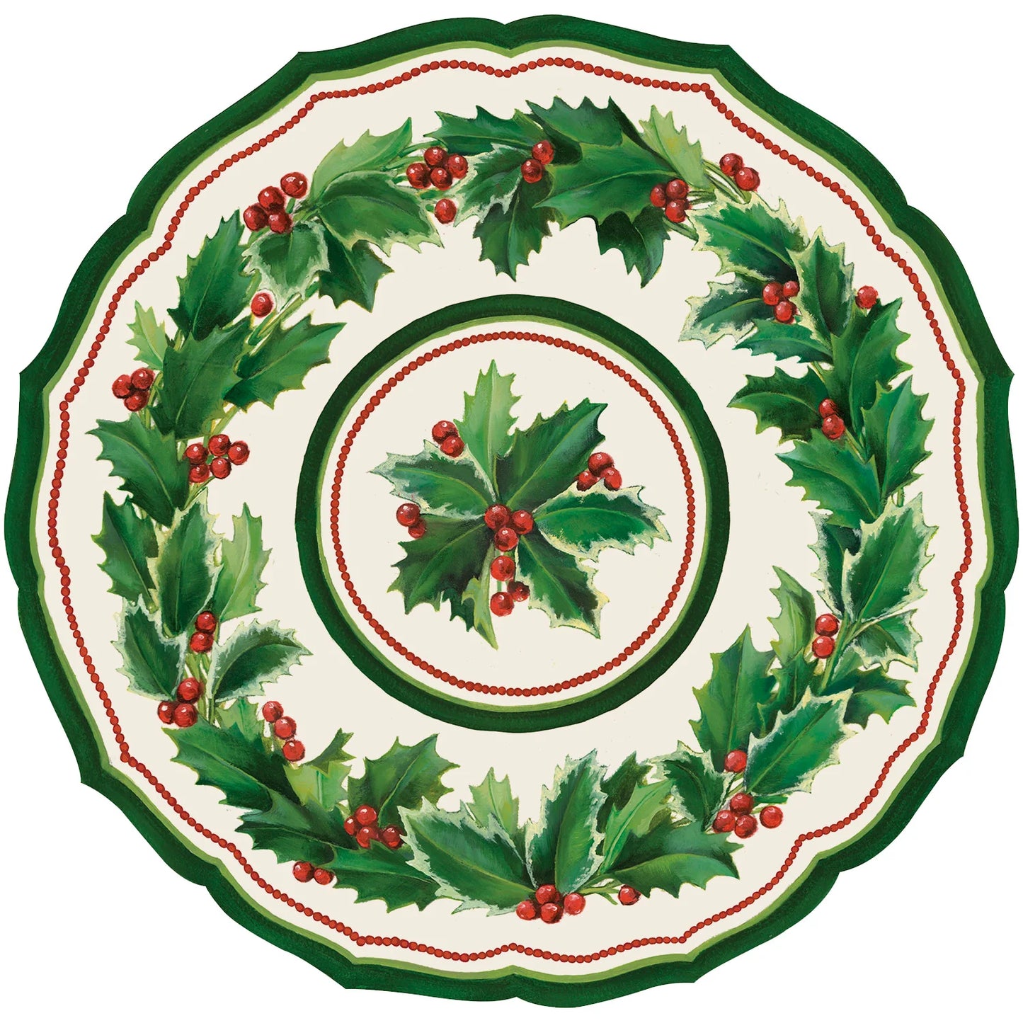 Holiday Holly China Placemat-Hester & Cook