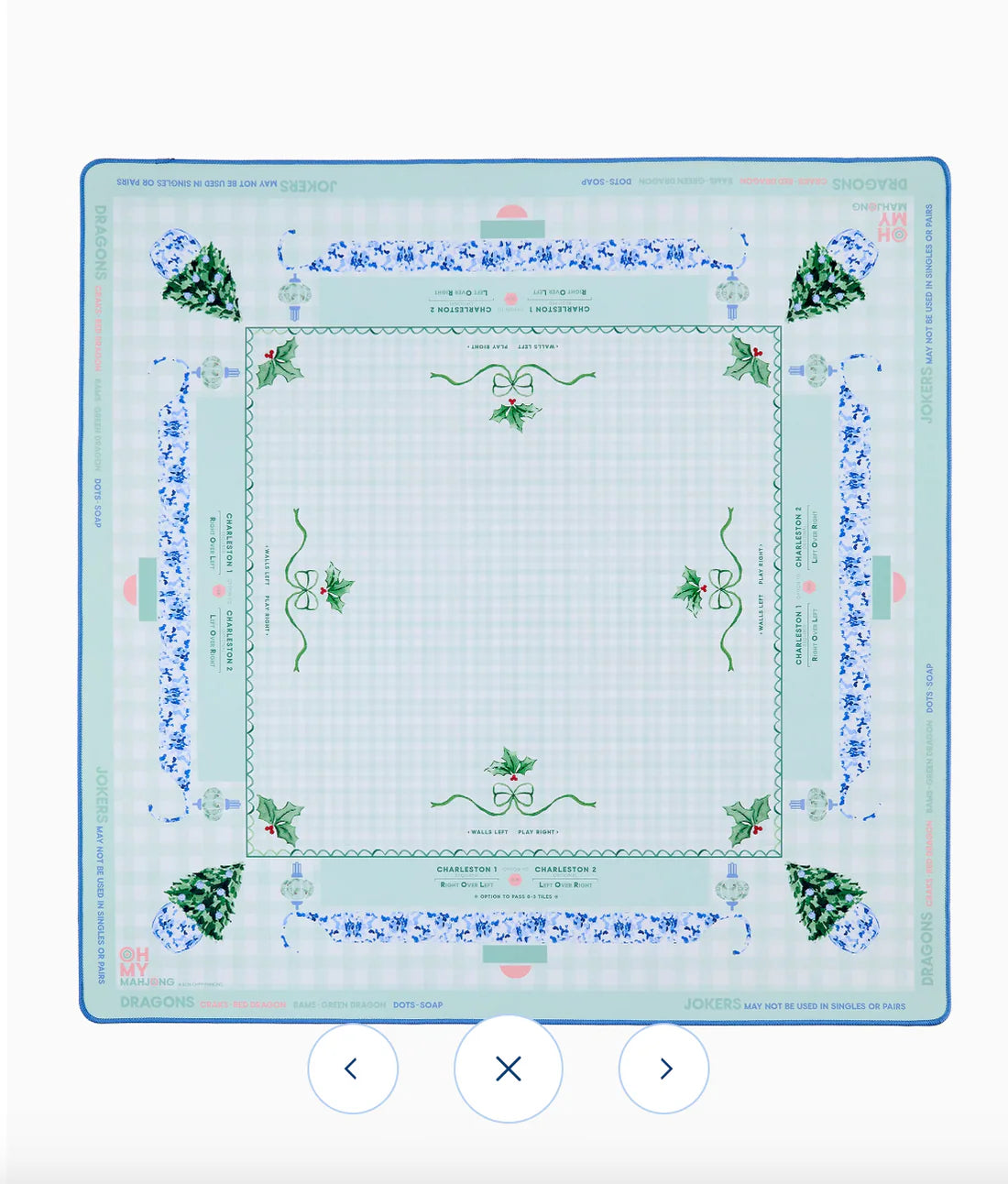 Holly Jolly Mahjong Mat-Oh My Mahjong