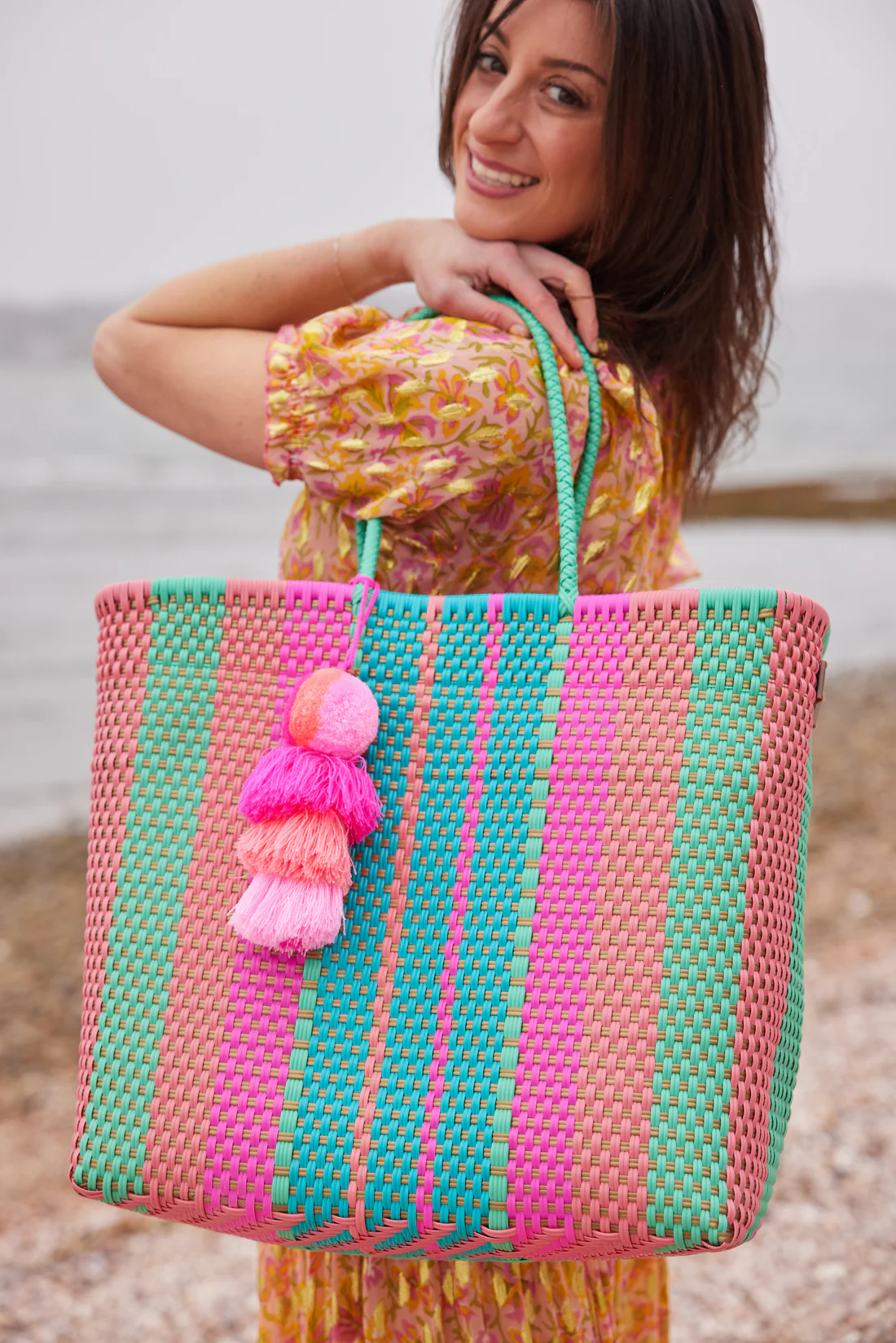 Neon Unicorn Citron Tote - Large