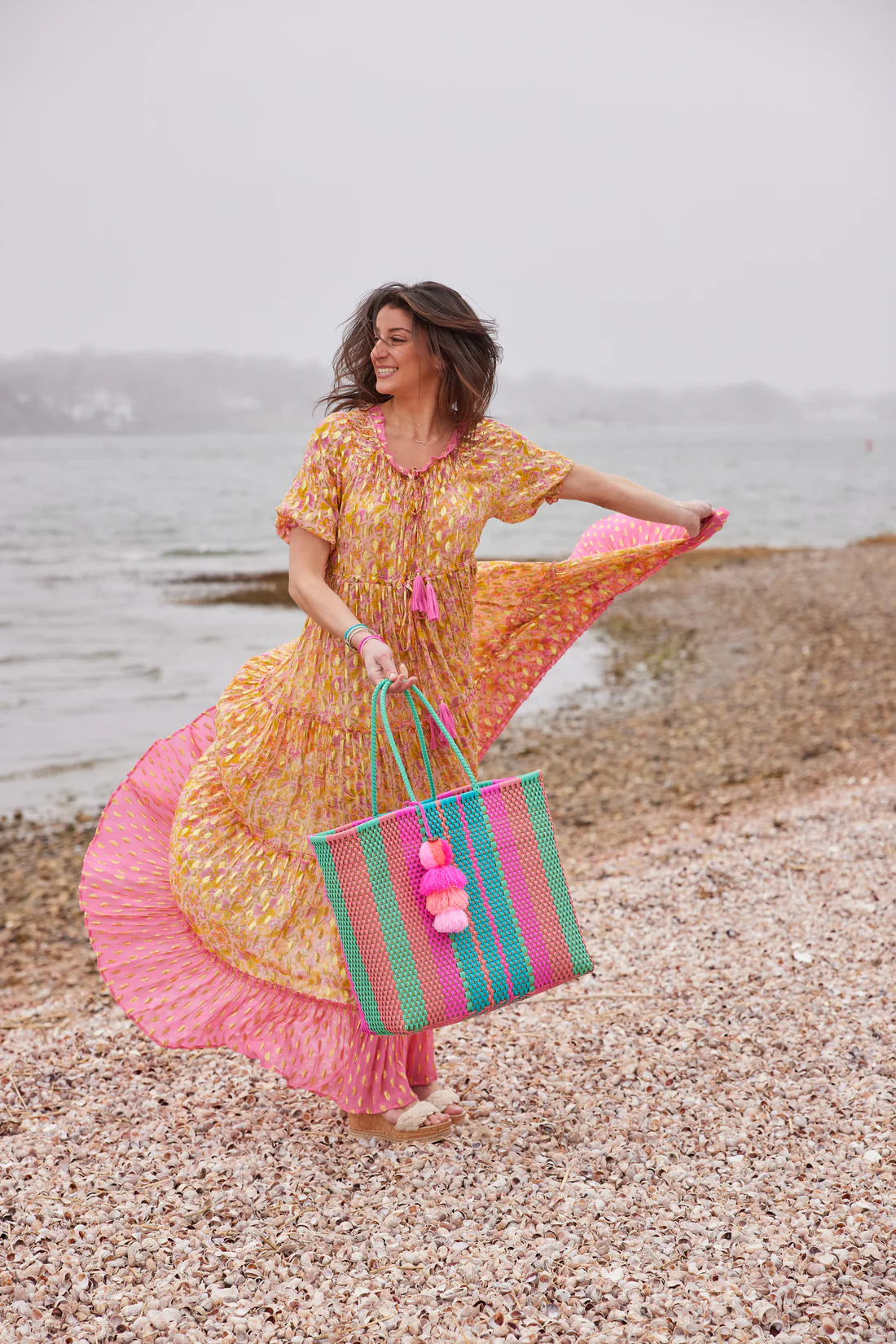 Neon Unicorn Citron Tote - Large