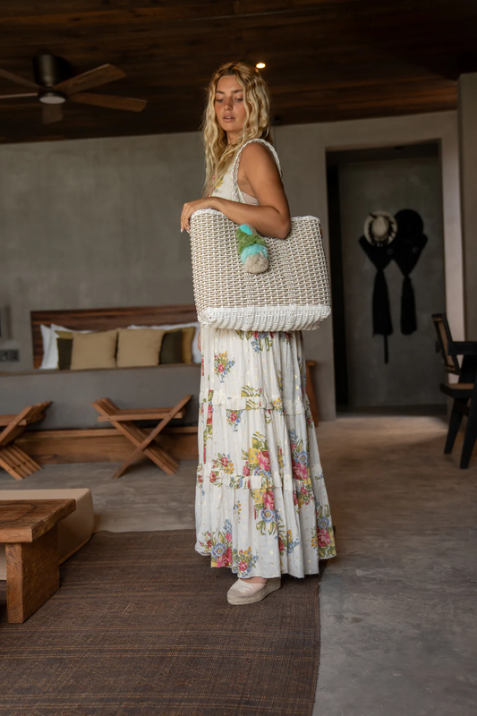Sand Nest Citron Tote - Large