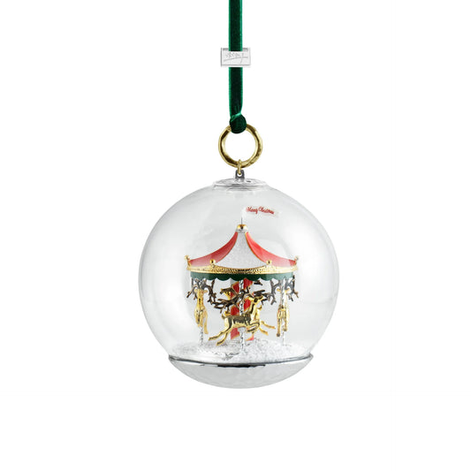 Merry Go Round Snow Globe Ornament