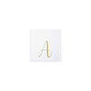 Papersoft Monogrammed Gold Cocktail Napkins