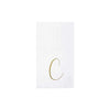 Papersoft Monogrammed Gold Guest Towel Napkins