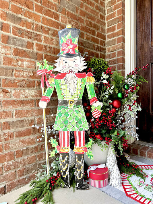 Traditional Tidings Nutcracker Yard Sign
