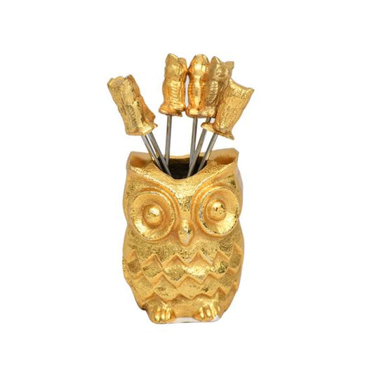 Owl Cheese Pick Set