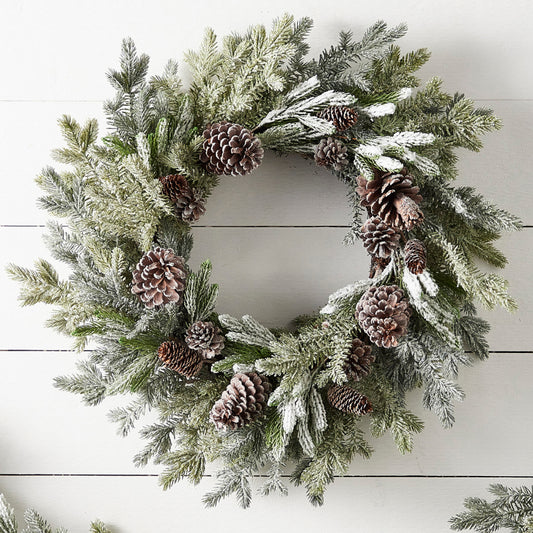 Iced Pinecone Christmas Wreath