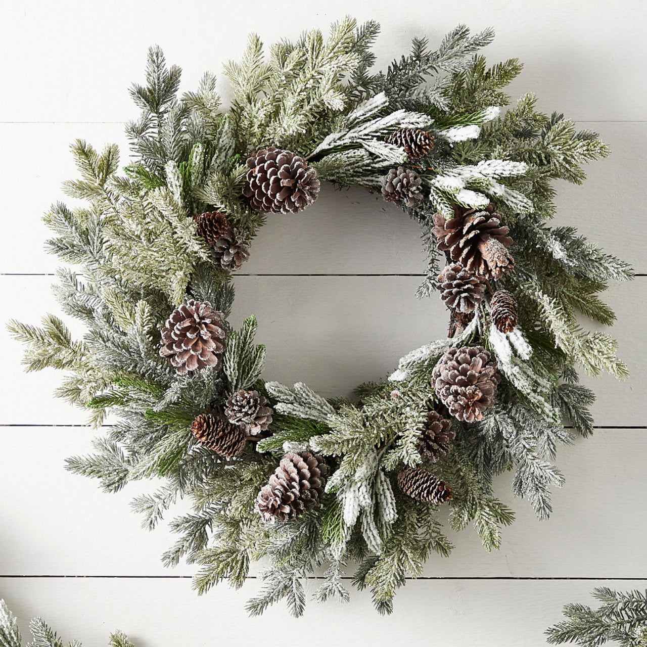 Iced Pinecone Christmas Wreath