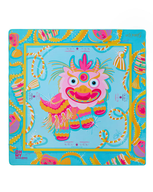 Pink Dragon Glitterville  Mat Mahjong