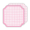 Ticket Gingham Coasters