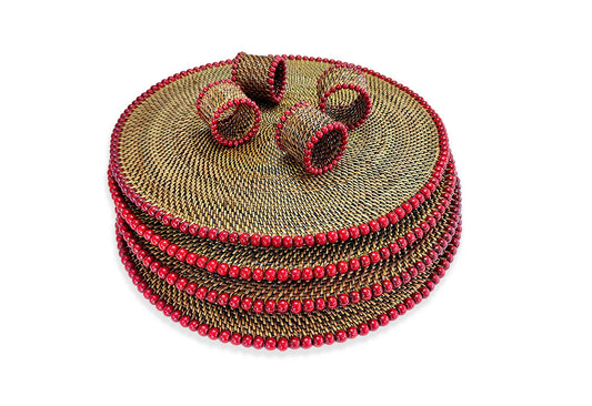 Set/4 Beaded Napkin Rings