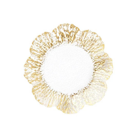 Gold Canape Plate Rufolo Glass