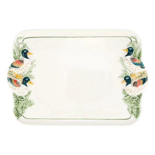 Rectangle Platter  Wildlife Mallard