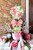 Traditional Tidings Poinsettia Topiary Yard Sign