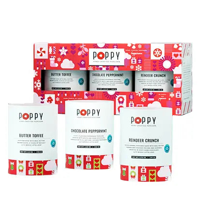 Holiday Trio Poppy Popcorn Set