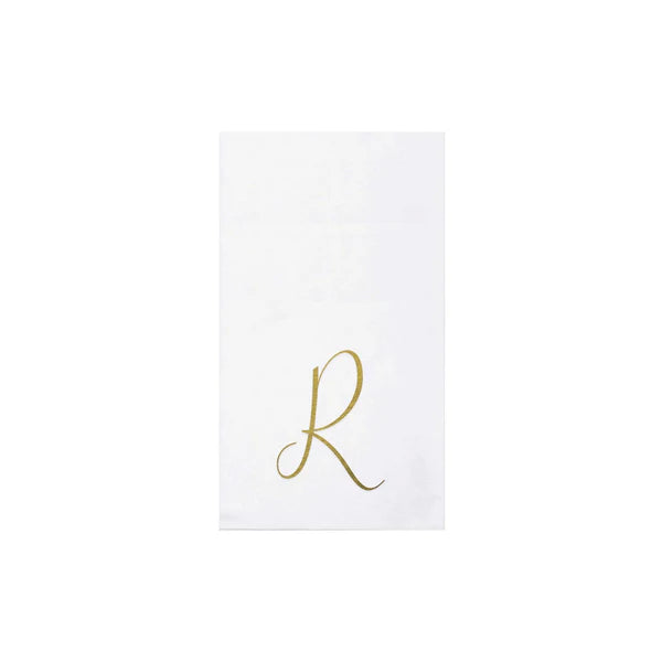 Papersoft Monogrammed Gold Guest Towel Napkins
