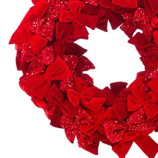 Sequin Velvet Bow Wreath