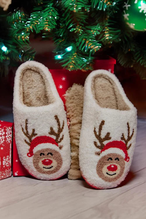 Reindeer Christmas Slippers