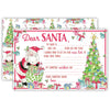 Dear Santa Handpainted Santa Letter to Santa