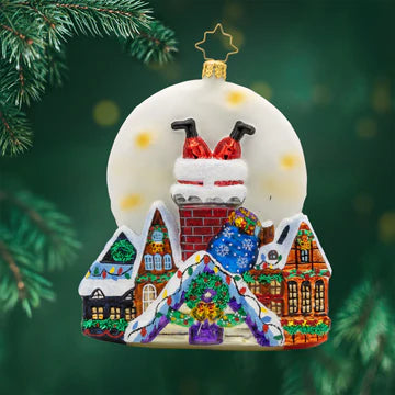 Santa's Moonlight Mischief Ornament-Christopher Radko