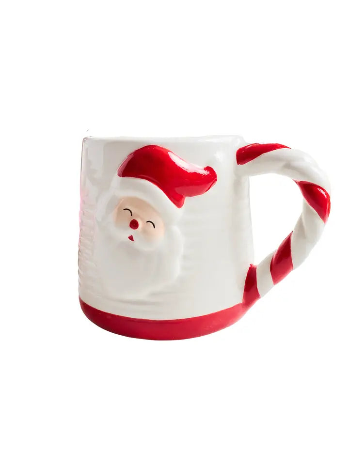 Sculpted Red Santa Mug