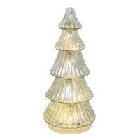 Christmas Tree Glass 7" Silver
