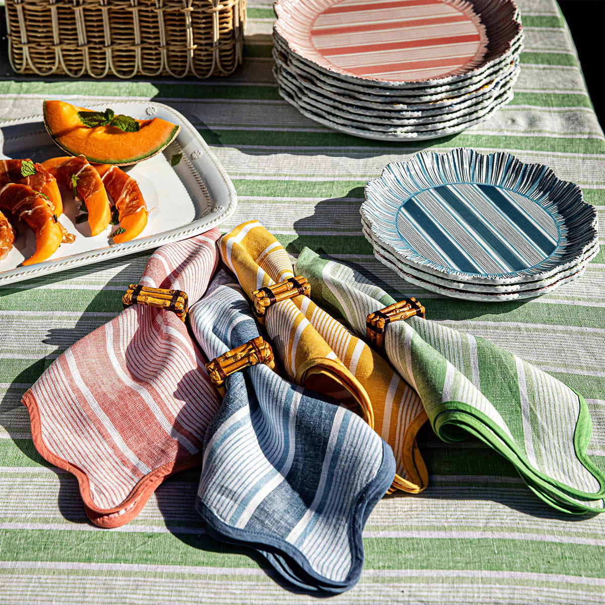 St/4 Cabana Stripe Napkins-Juliska