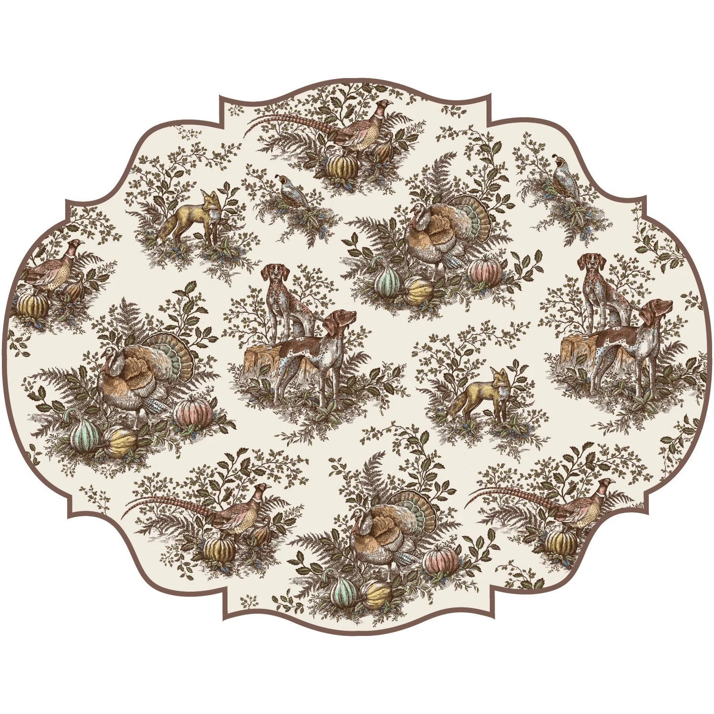 Harvest Toile Frame Placemat-Hester & Cook