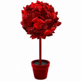 Sequin Velvet Bow Ball Topiary