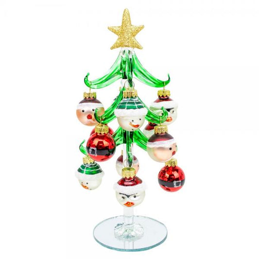 Christmas Glass Tree with Character Ornaments