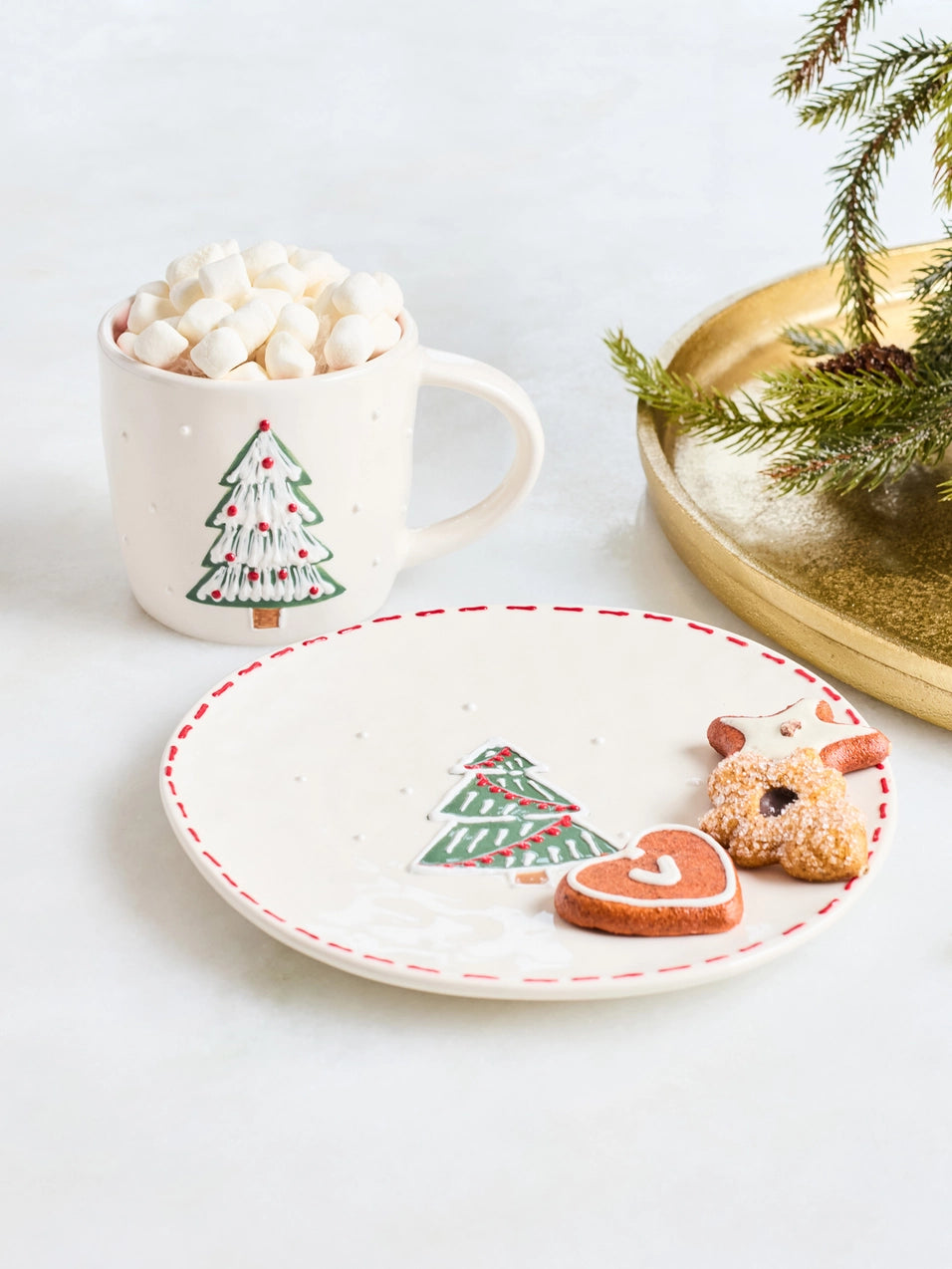 Winter Whimsey Tree Sculpted Plate