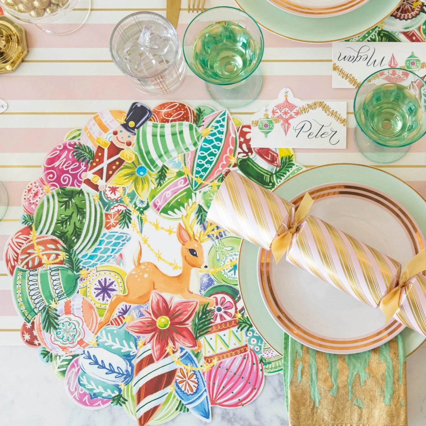 Yuletide Treasure Wreath Placemat-Hester & Cook